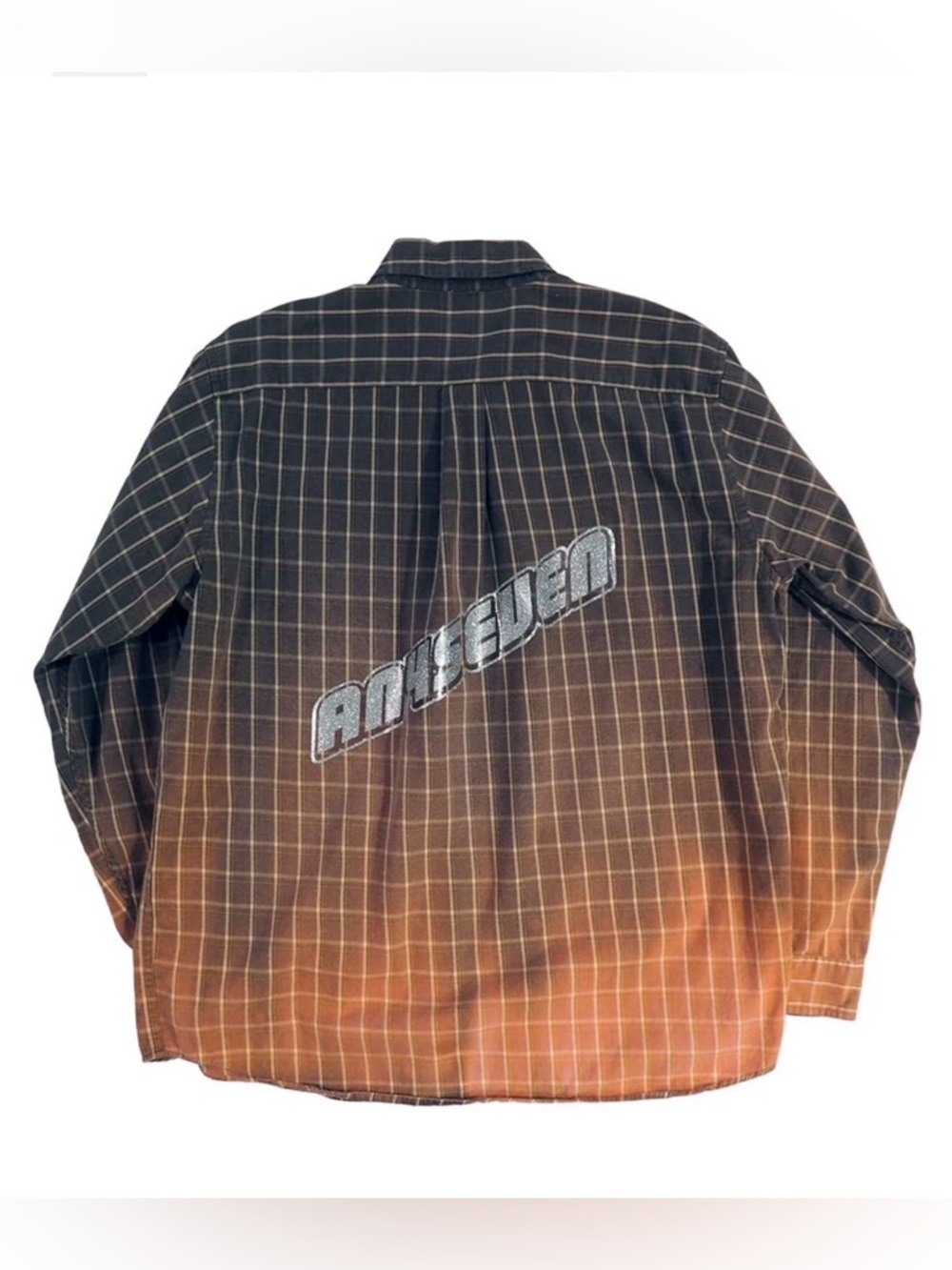 ANY7 LAMBO LOGO VINTAGE FLANNEL LS SHIRT - Burst Orange